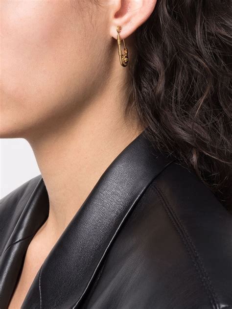 versace safety pin jacket|safety pin earrings men.